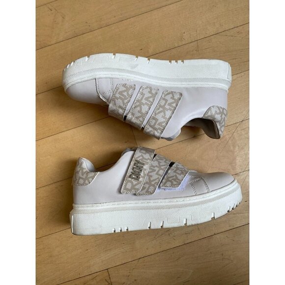 Dkny "Marzi" Platform Sneaker Women's Sz 6M Triple-Strap Sand - Picture 3 of 8